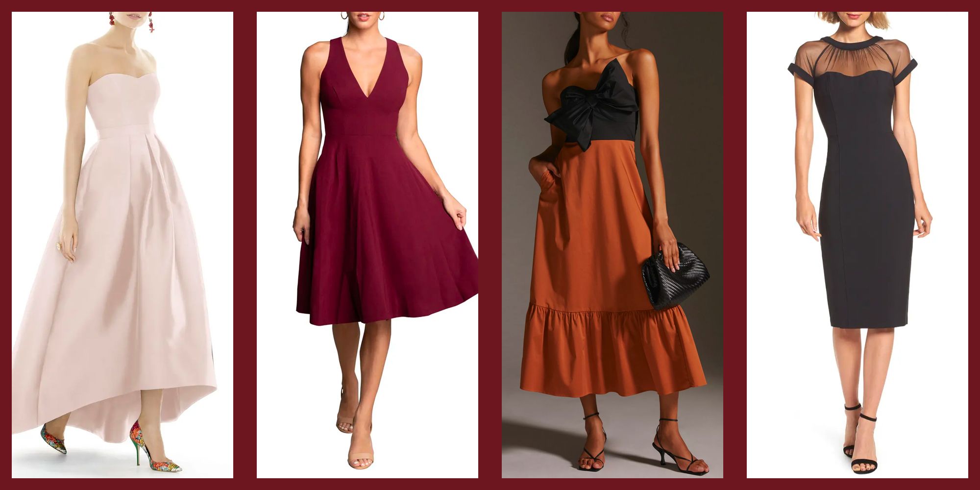 fit and flare dress for wedding guest